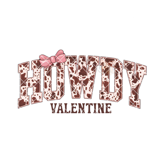 Howdy cowprint pink bow PNG