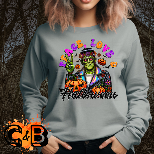 Peace Love Halloween T-Shirt