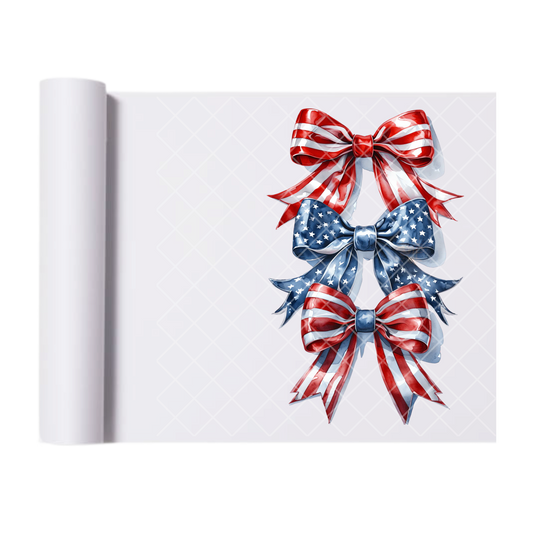 American Bow Stack - Direct Print Film Transfer for Trendy T-Shirts, Cotton, Polyester & Blends - High-Quality Print