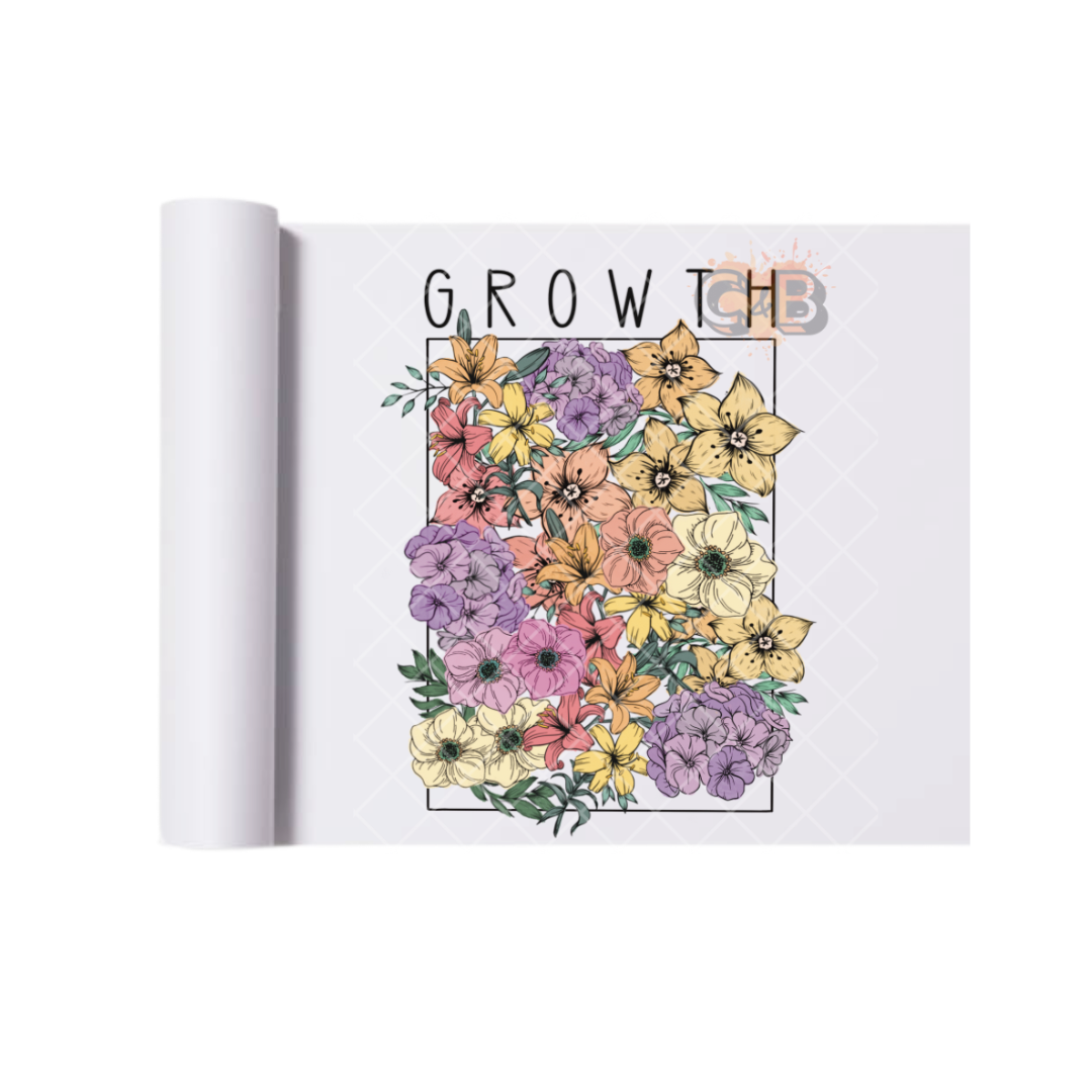 Growth Flowers DTF Transfer