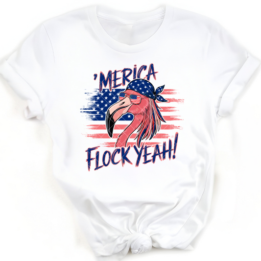Merica Flock - Premium Graphic Trendy T-Shirt for Casual Wear