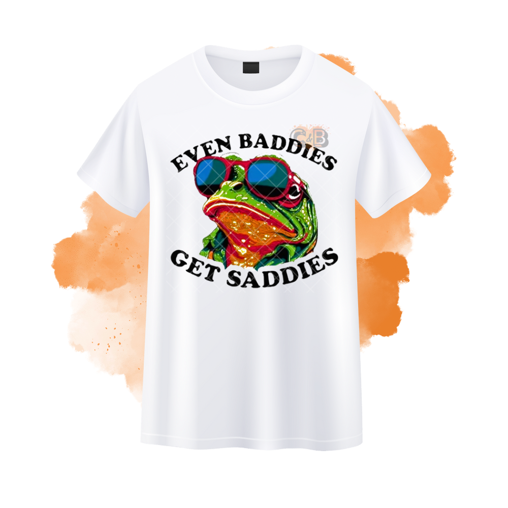 Baddies Get Saddies Frog T-Shirt