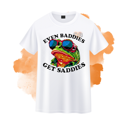 Baddies Get Saddies Frog T-Shirt