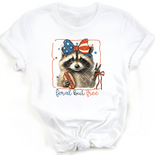Raccoon Freedom - Premium Graphic Trendy T-Shirt for Casual Wear