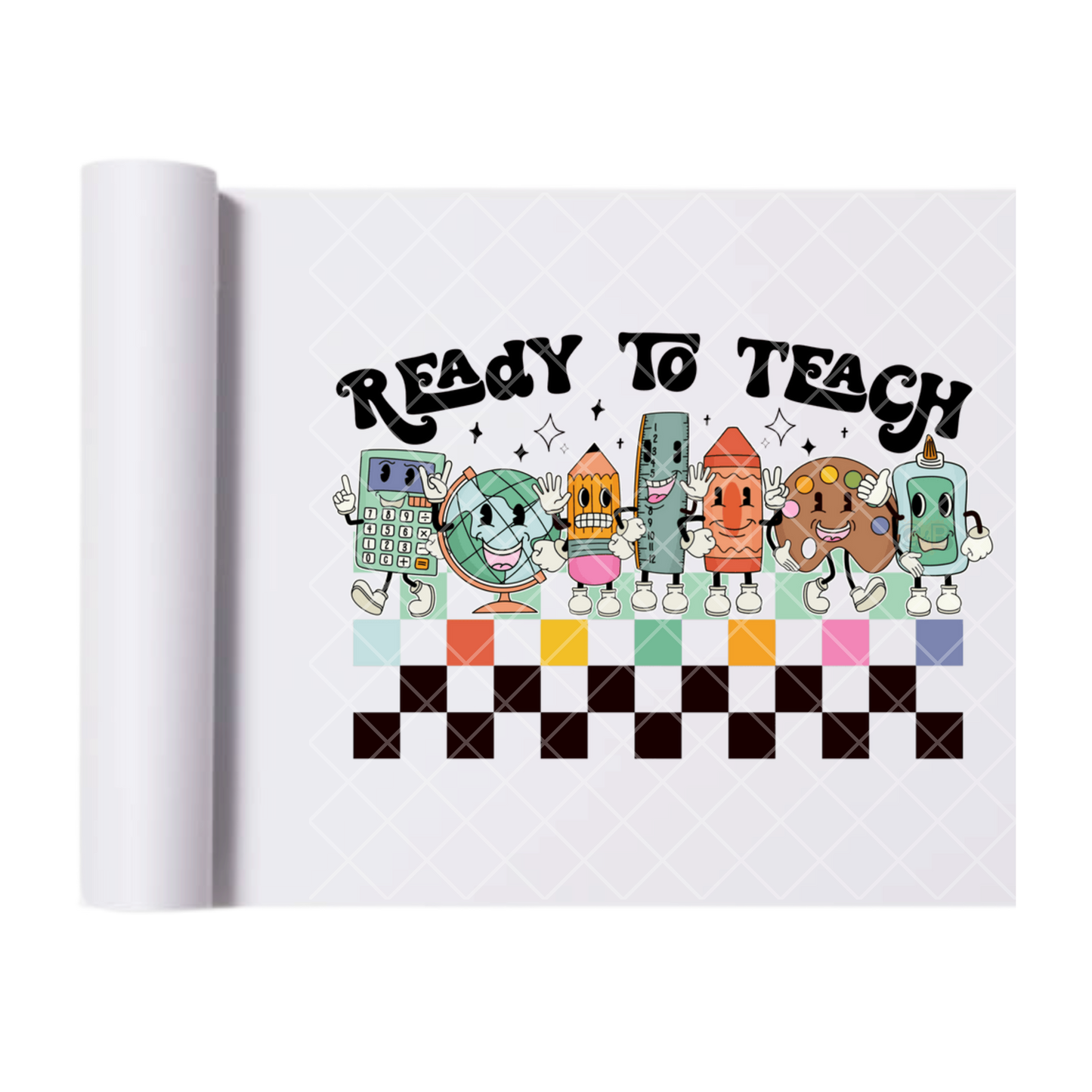 Ready To Teach Office Supplies - Direct Print Film Transfer for T-Shirts, Cotton, Polyester & Blends - High-Quality Print