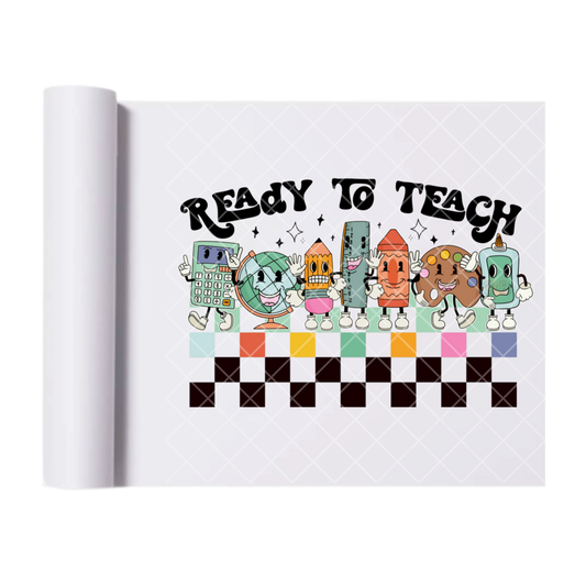 Ready To Teach Office Supplies - Direct Print Film Transfer for T-Shirts, Cotton, Polyester & Blends - High-Quality Print