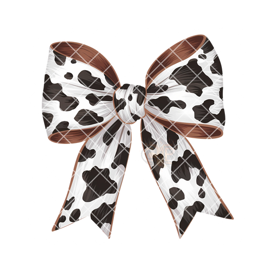 Cow print bow PNG