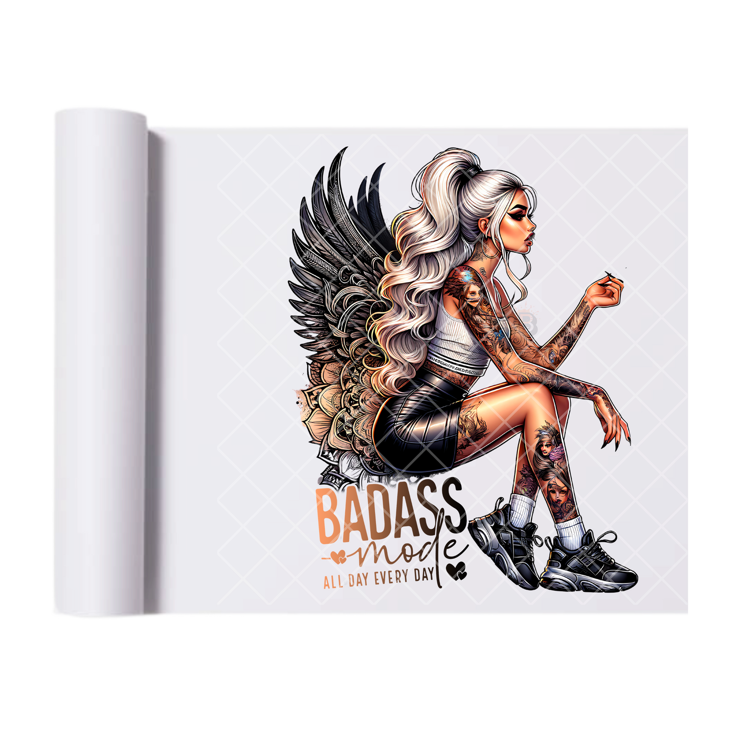 Bad Mode Babe - Ready To Press Print Transfer for Apparel, Cotton, Polyester & Blends - High-Quality Print- Commercial Grade