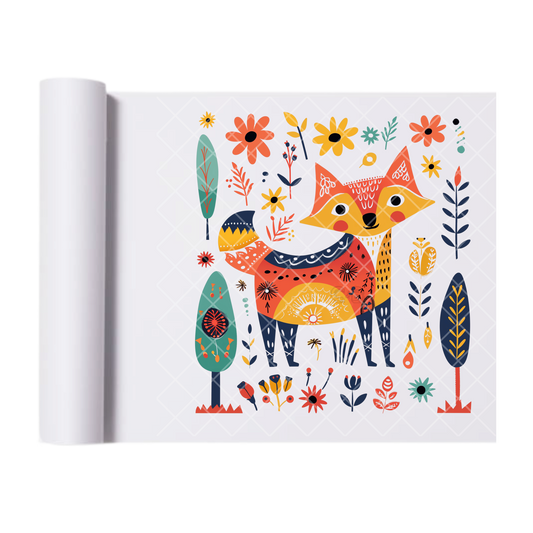 Pattern Fox Blend - Direct Print Film Transfer for Trendy T-Shirts, Cotton, Polyester & Blends - High-Quality Print