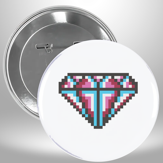 8 Bit Diamond Pinback Button