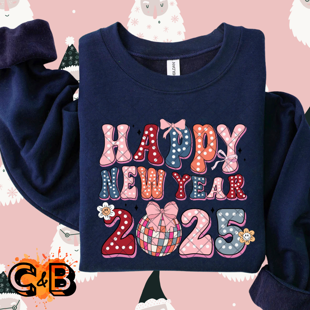 Happy new year 2025 multi color disco ball T Shirt