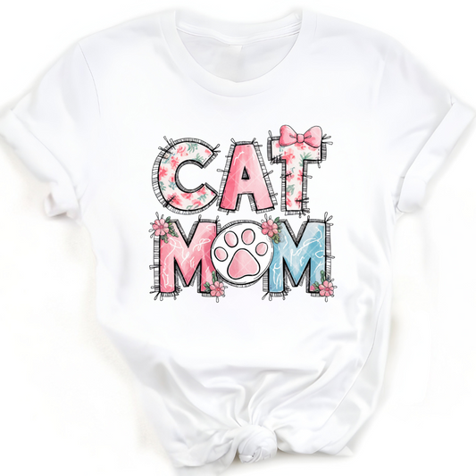 Cat Mom Pup Paw - Premium Graphic Trendy T-Shirt for Casual Wear