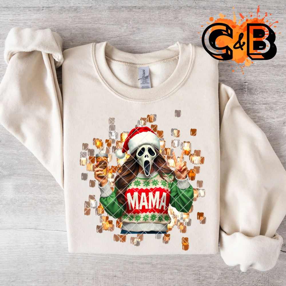 Ghostface christmas mama green T Shirt