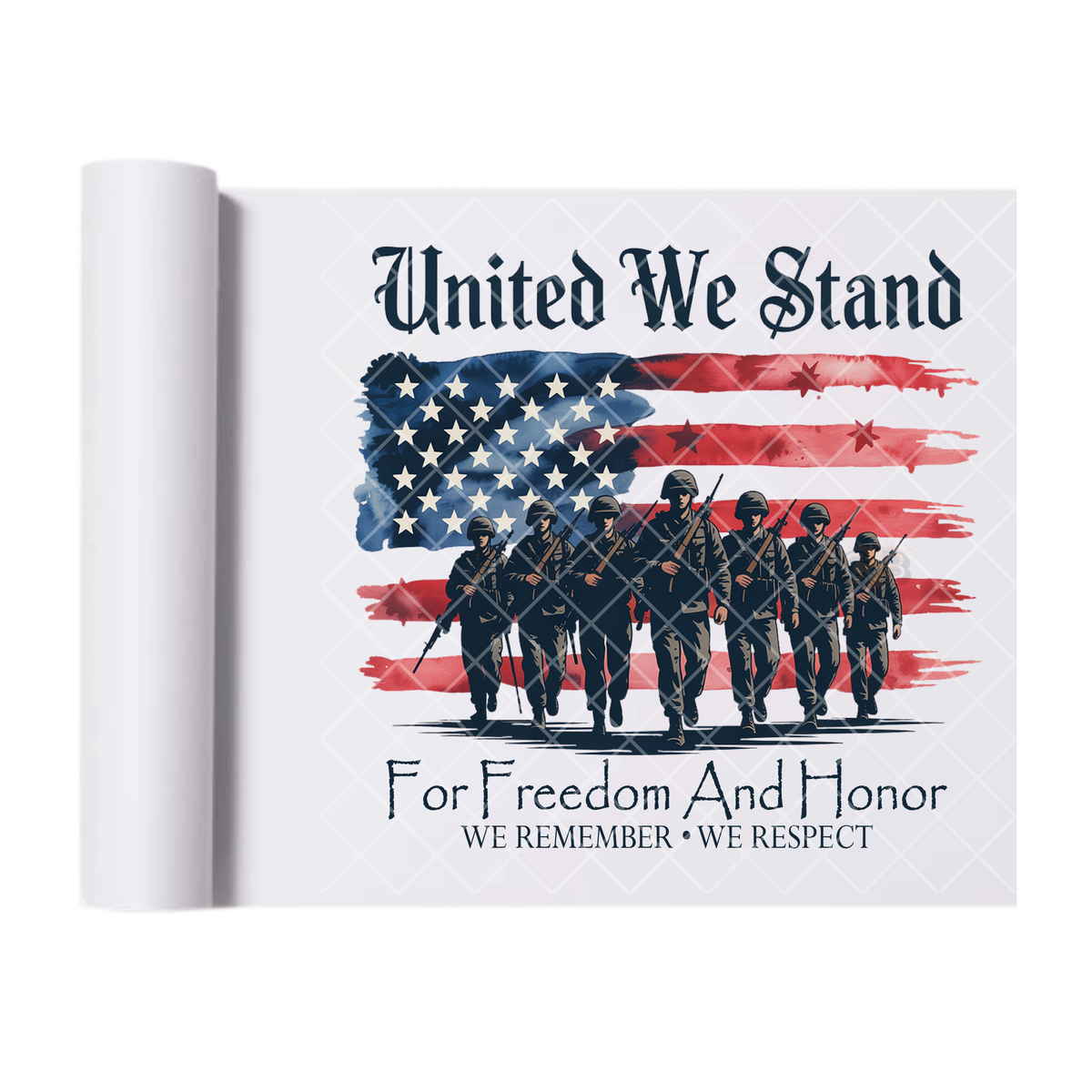 United We Stand - Direct Transfer Print, Ready To Press For T-Shirts, Cotton, Polyester & Blends - Tshirt Business Quality