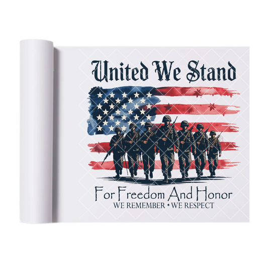 United We Stand - Direct Transfer Print, Ready To Press For T-Shirts, Cotton, Polyester & Blends - Tshirt Business Quality
