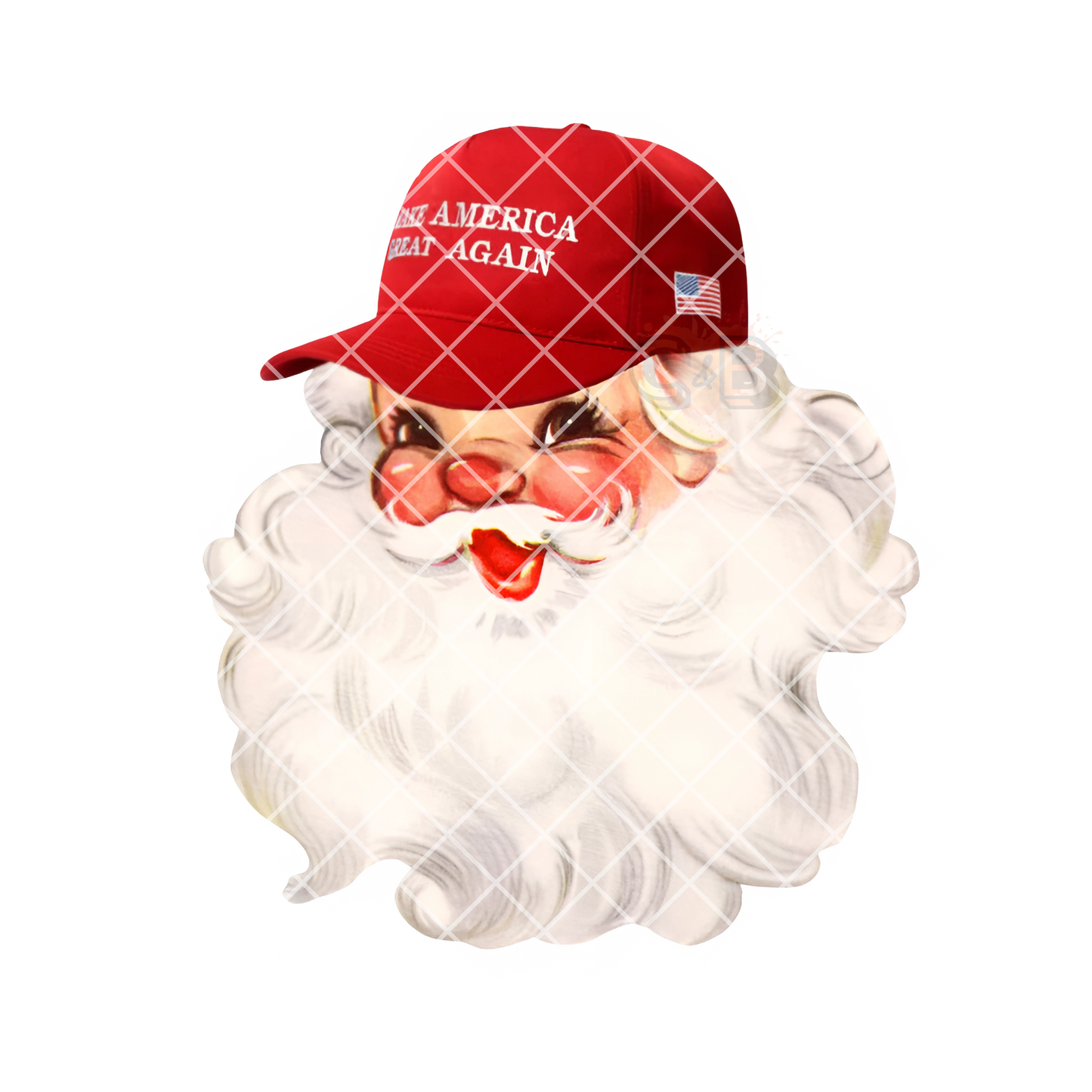 Santa With Red Hat PNG