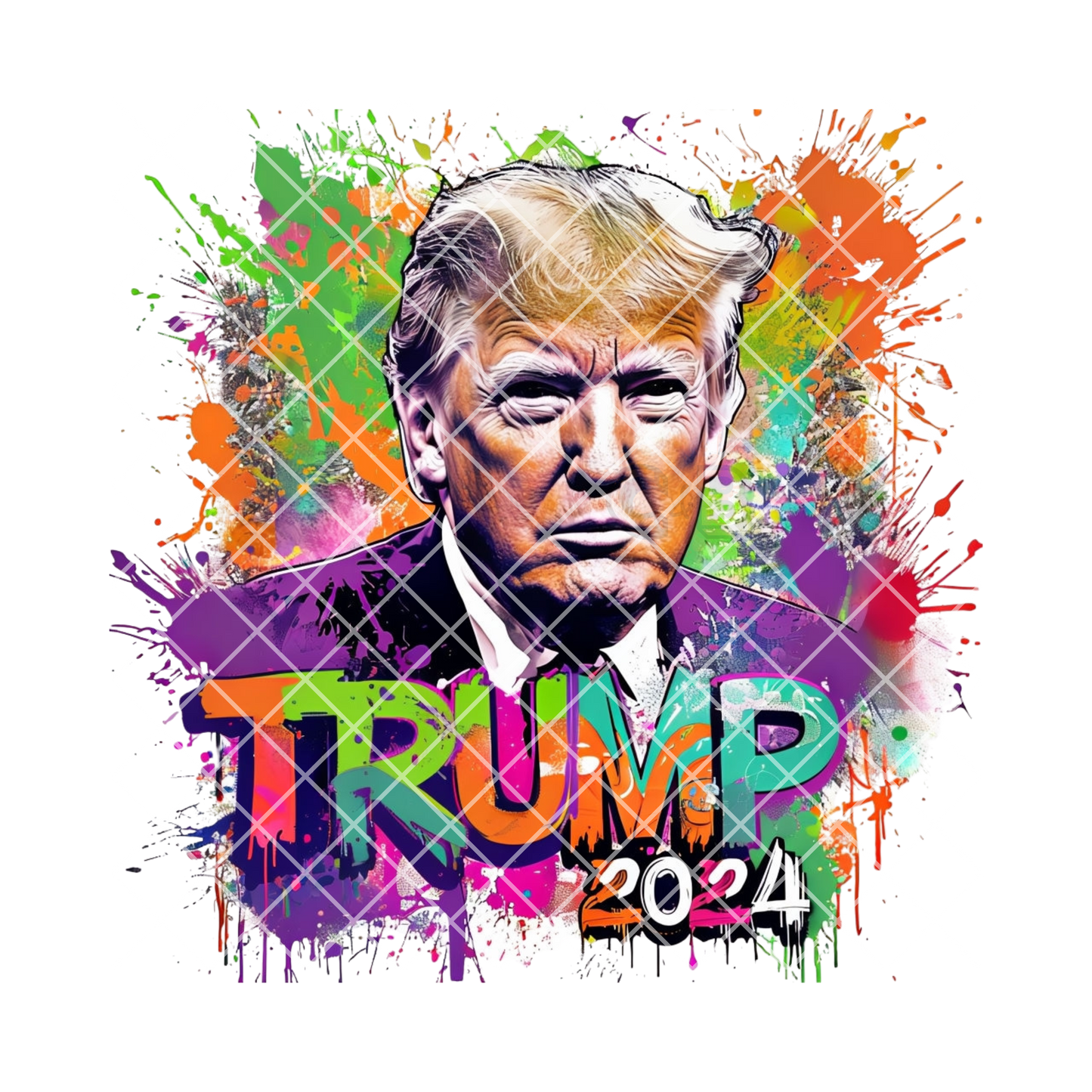 Trump 2024 Paint Splash PNG