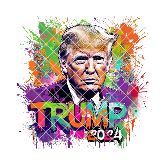 Trump 2024 Paint Splash PNG