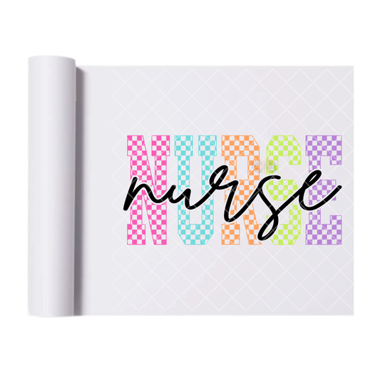 Nurse Graphic - Direct Print Film Transfer for T-Shirts, Cotton, Polyester & Blends - High-Quality Print