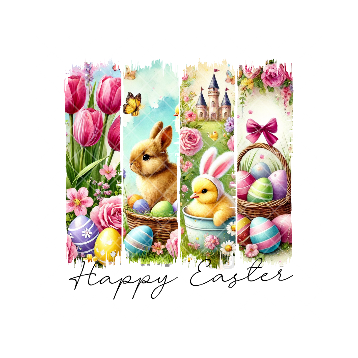 Easter Four Frame Scenes PNG