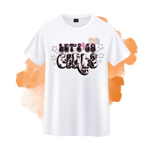 Let’s Go Girls Cow Print T-Shirt