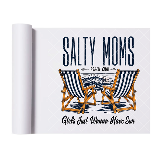 Salty Moms - Direct Print Film Transfer for T-Shirts, Cotton, Polyester & Blends - High-Quality Print