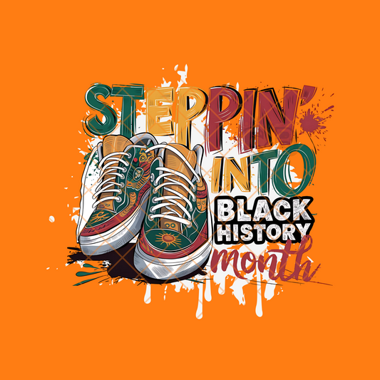 Stepping into black history PNG