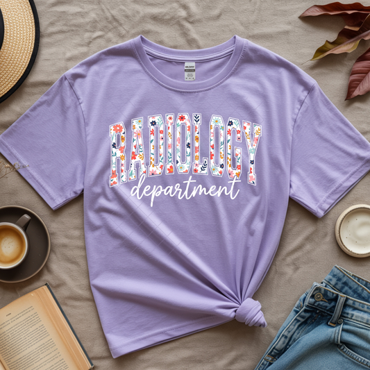 Floral Radiology Department - Premium Graphic T-Shirt for Casual Wear
