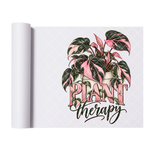 Plant Therapy Pink Princess Philodendron - Ready To Press Print Transfer for Apparel, Cotton, Polyester & Blends - High-Quality Print- Commercial Grade