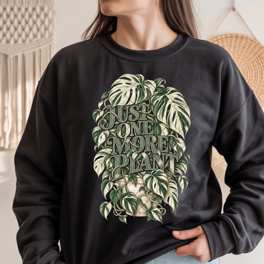 Just One More Plant Variegated Monstera - Premium Graphic T-Shirt for Casual Wear