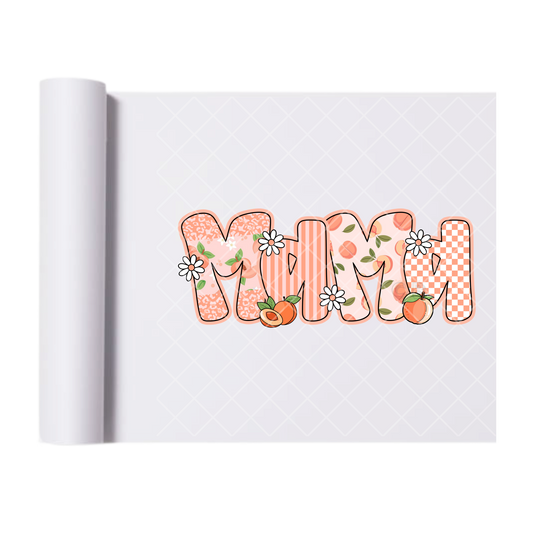 Little Peach Mama - Direct Print Film Transfer for Trendy T-Shirts, Cotton, Polyester & Blends - High-Quality Print