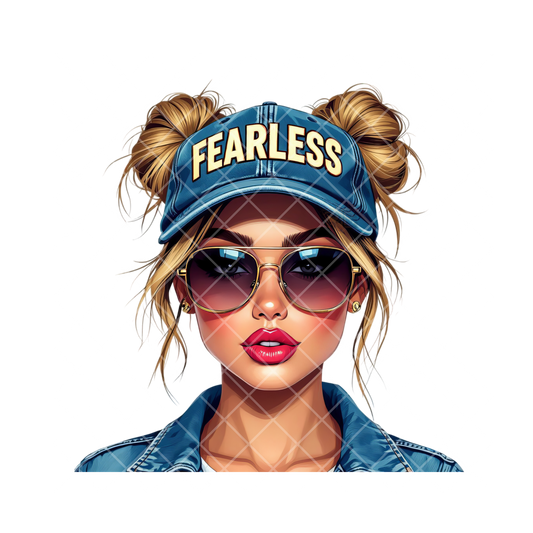 Fearless Babe PNG File