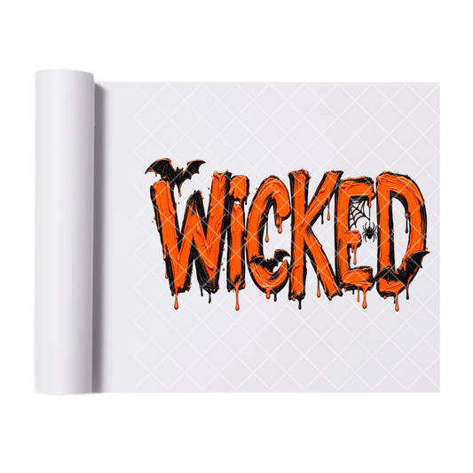 Smudge Paint Wicked - Ready To Press Print Transfer for Apparel, Cotton, Polyester & Blends - High-Quality Print- Commercial Grade