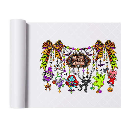 Welcome To Our Nightmare Charms - Ready To Press Print Transfer for Apparel, Cotton, Polyester & Blends - High-Quality Print- Commercial Grade