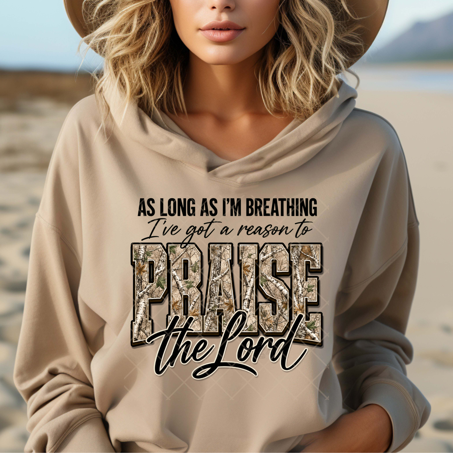Reason To Praise Jesus Camo - Premium Graphic T-Shirt for Casual Wear