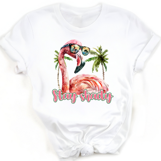 Stay Shady Flamingo - Premium Graphic Trendy T-Shirt for Casual Wear
