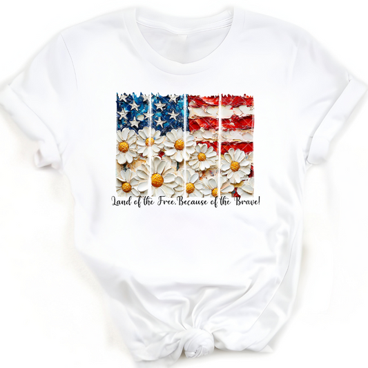 Gesso Daisy Flag - Premium Graphic T-Shirt for Casual Wear