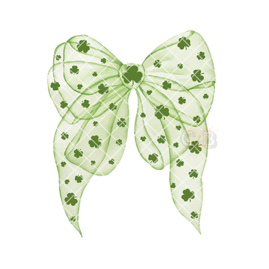 Shamrock Clover Bow PNG