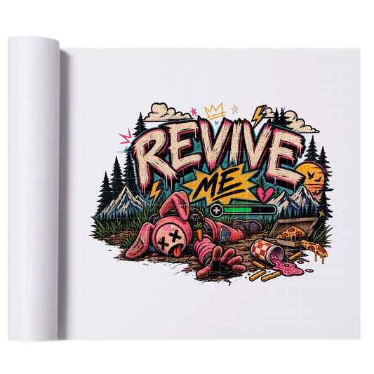 Revive Me - Direct Print Film Transfer for Trendy T-Shirts, Cotton, Polyester & Blends - High-Quality Print