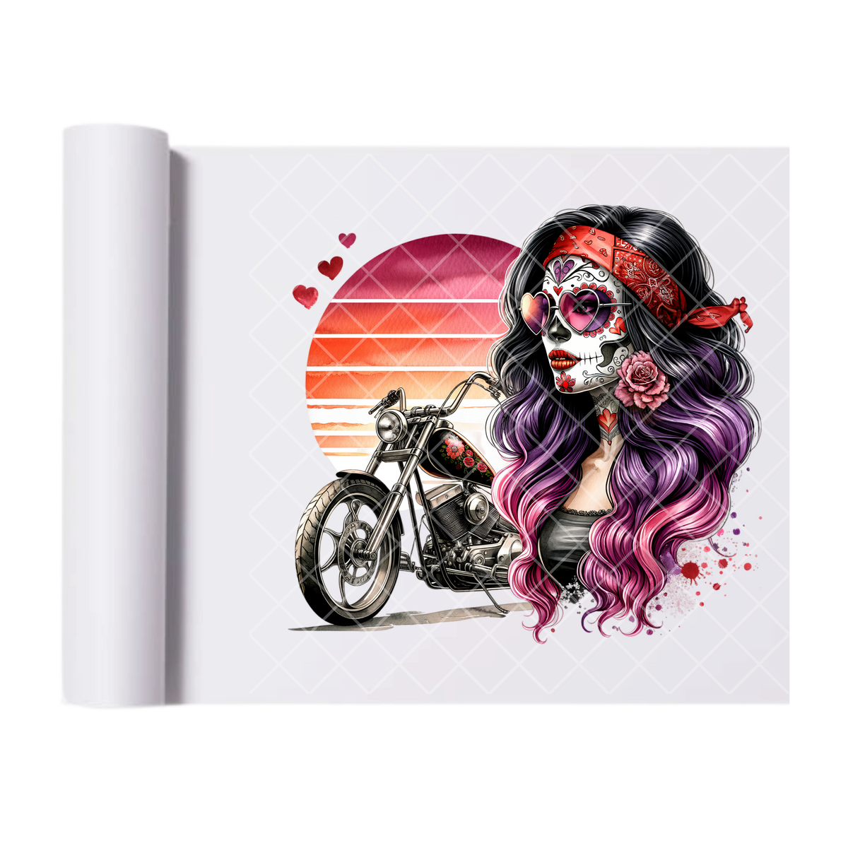 Roses & Revenge - Ready To Press Print Transfer for Apparel, Cotton, Polyester & Blends - High-Quality Print- Commercial Grade