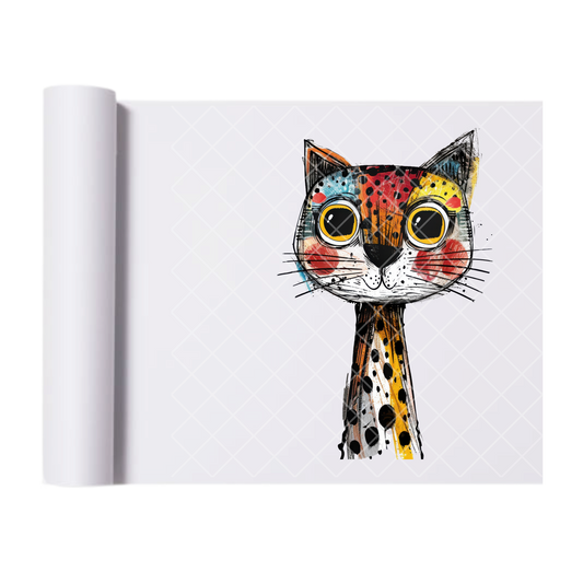Cheetah Art Painting - Direct Print Film Transfer for Trendy T-Shirts, Cotton, Polyester & Blends - High-Quality Print