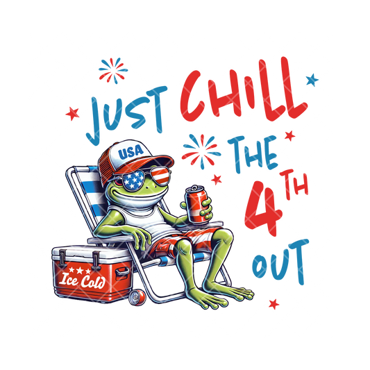 Just Chill The 4Th Out Frog PNG