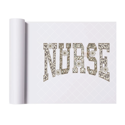 Nurse Lace Daisy - Direct Print Film Transfer for T-Shirts, Cotton, Polyester & Blends - High-Quality Print