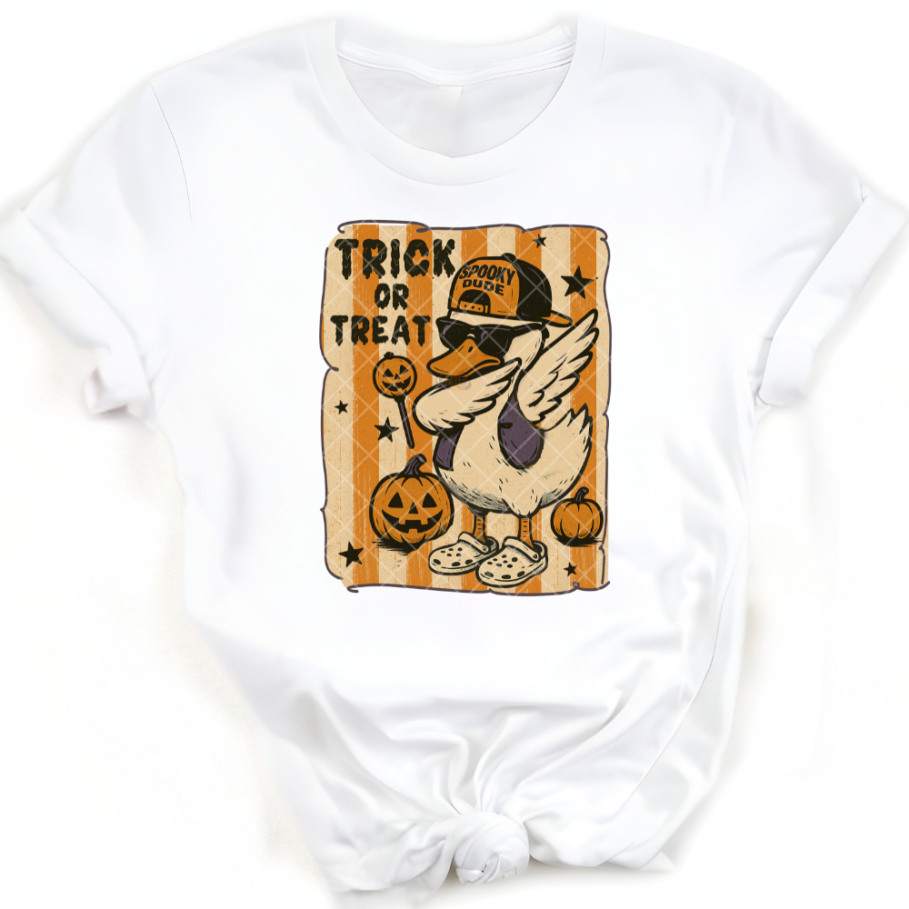 Spooky dude duck - Premium Graphic T-Shirt for Casual Wear