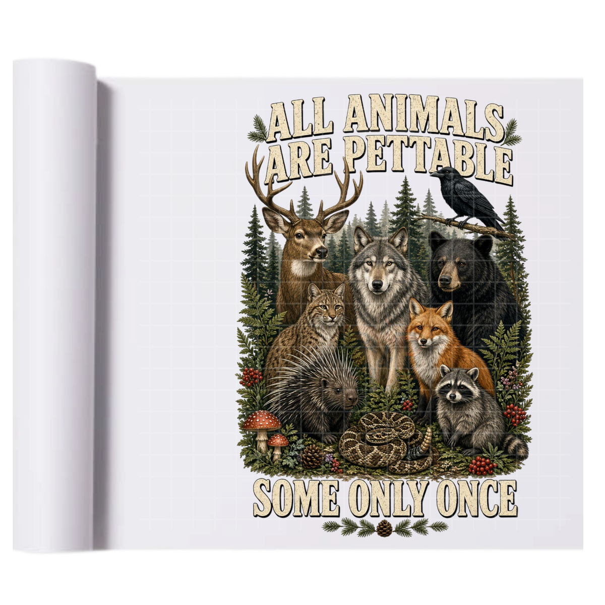 Pettable animals - Direct Print Film Transfer for Trendy T-Shirts, Cotton, Polyester & Blends - High-Quality Print