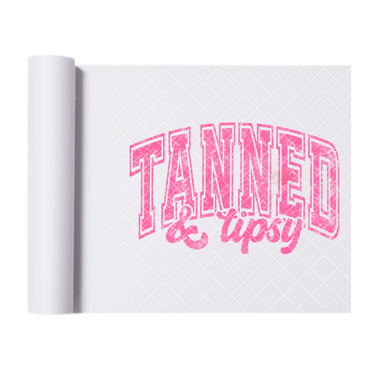 Tanned For Summer Pink - Direct Print Film Transfer for Trendy T-Shirts, Cotton, Polyester & Blends - High-Quality Print