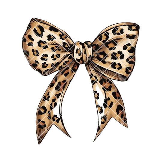 Cheetah print bow illustration PNG
