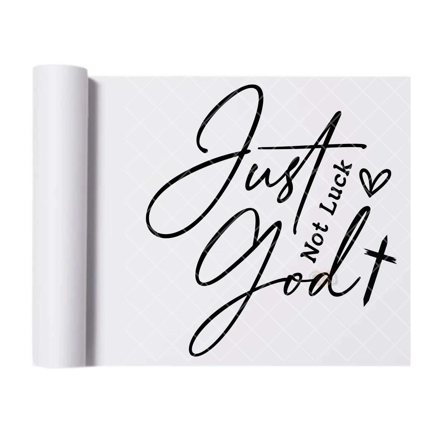 Just God Not Luck - Direct Print Film Transfer for Trendy T-Shirts, Cotton, Polyester & Blends - High-Quality Print