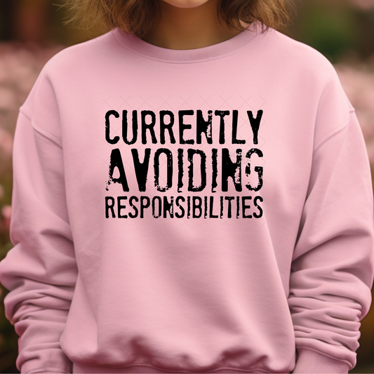 Currently Avoiding Responsibilities - Premium Graphic T-Shirt for Casual Wear