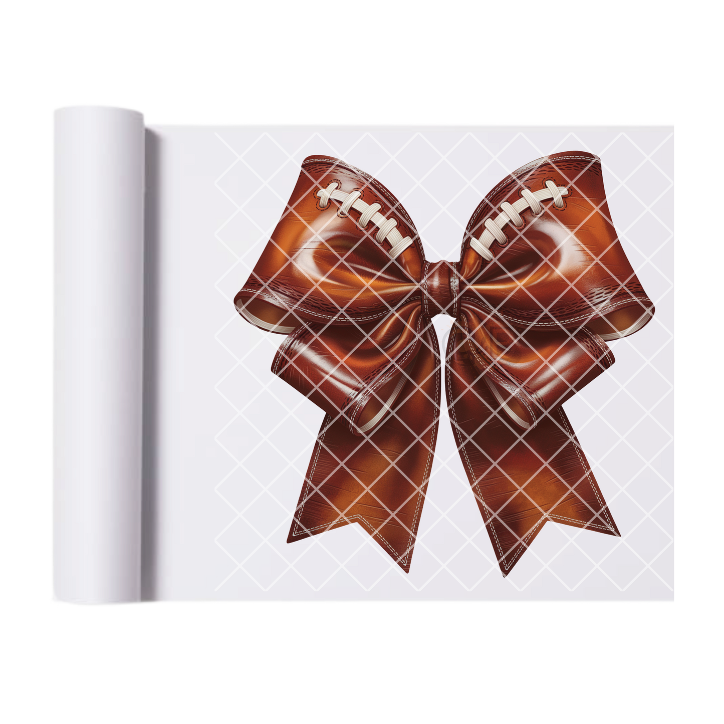 Football themed bow DTF film t shirt transfer